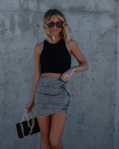 MUST-001 Our Prerogative Cotton Blend Mini Skirt - Washed Grey - FINAL SALE -clothes Sales Facetune 22 12 2022 10 24 02