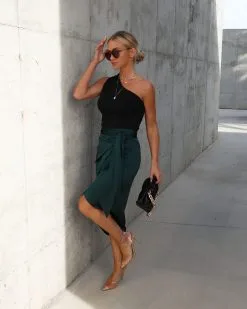 DRES-001 Evita Satin Wrap Midi Skirt - Dark Green - FINAL SALE -clothes Sales Facetune 24 11 2022 16 41 30