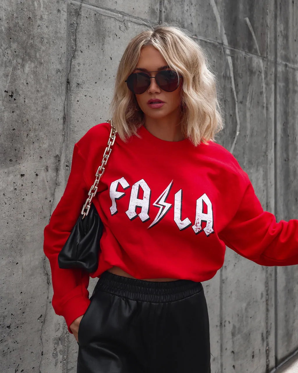 Fa La La Sweatshirt - Red - FINAL SALE 5 Fa La La Sweatshirt - Red - FINAL SALE - Image 5
