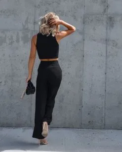 SHE -001 Everyone Present Here Pocketed Trousers - Black - FINAL SALE -clothes Sales Facetune 29 09 2022 15 14 07