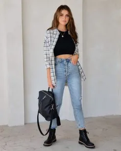 Farmers Market Lightweight Plaid Top - Off White - FINAL SALE 11 Farmers Market Lightweight Plaid Top - Off White - FINAL SALE -clothes Sales FarmersMarkeyLightweightPlaidTopOffWhite3