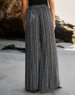 PROM-001 Feel The Breeze Printed Front Slit Pants - Black -clothes Sales FeelthebreezeprintedfrontslitpantsblackandSophisticatedladyribbedknittankblack196