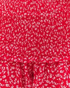 MABL-001 Forever After All Floral Smocked Skort - Red - LAST CHANCE -clothes Sales ForeverAfterAllFloralSmockedRED28