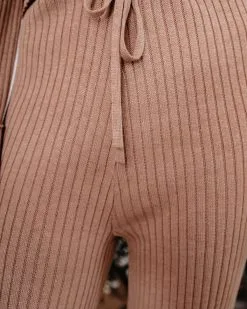 MOOD-001 Fran Cotton Blend Ribbed Pants - Camel - FINAL SALE -clothes Sales FranCottonBlenRibbedCamel 7