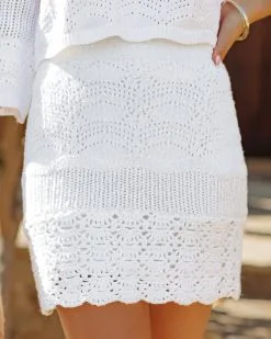 DEE-001 Francisco Cotton Crochet Mini Skirt - Ivory - FINAL SALE 15 DEE-001 Francisco Cotton Crochet Mini Skirt - Ivory - FINAL SALE -clothes Sales FranciscoCottonBlendCrochet7
