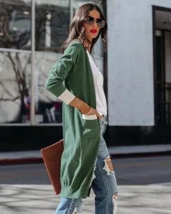 Franklyn Pocketed Knit Cardigan - Hunter Green - LAST CHANCE 14 Franklyn Pocketed Knit Cardigan - Hunter Green - LAST CHANCE -clothes Sales FranklynPocketedKnitCadiganHunterGreen2