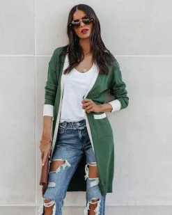 Franklyn Pocketed Knit Cardigan - Hunter Green - LAST CHANCE 11 Franklyn Pocketed Knit Cardigan - Hunter Green - LAST CHANCE -clothes Sales FranklynPocketedKnitCadiganHunterGreen69