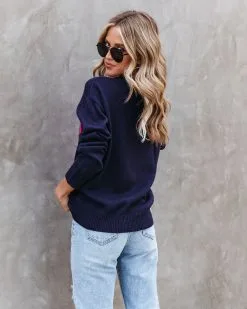 Friday Knit Sweater - Navy - SALE 10 Friday Knit Sweater - Navy - SALE -clothes Sales FridayKnitSweater Navy 45