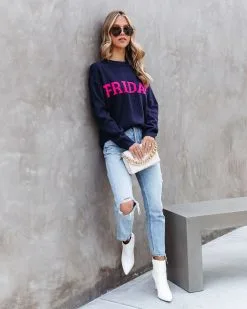 Friday Knit Sweater - Navy - SALE 12 Friday Knit Sweater - Navy - SALE -clothes Sales FridayKnitSweater Navy 96