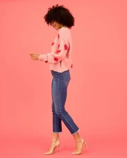 Fuzzy Hearts Knit Sweater - Pink - SALE 11 Fuzzy Hearts Knit Sweater - Pink - SALE -clothes Sales FuzzyHeartsKnitSweater Pink2