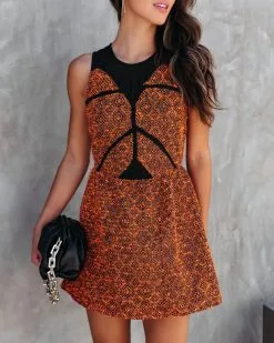 Gabrielle Tweed Panel Mini Dress - FINAL SALE -clothes Sales GabrielleTweedPanelMiniDress46