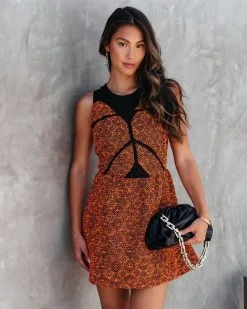 Gabrielle Tweed Panel Mini Dress - FINAL SALE -clothes Sales GabrielleTweedPanelMiniDress56