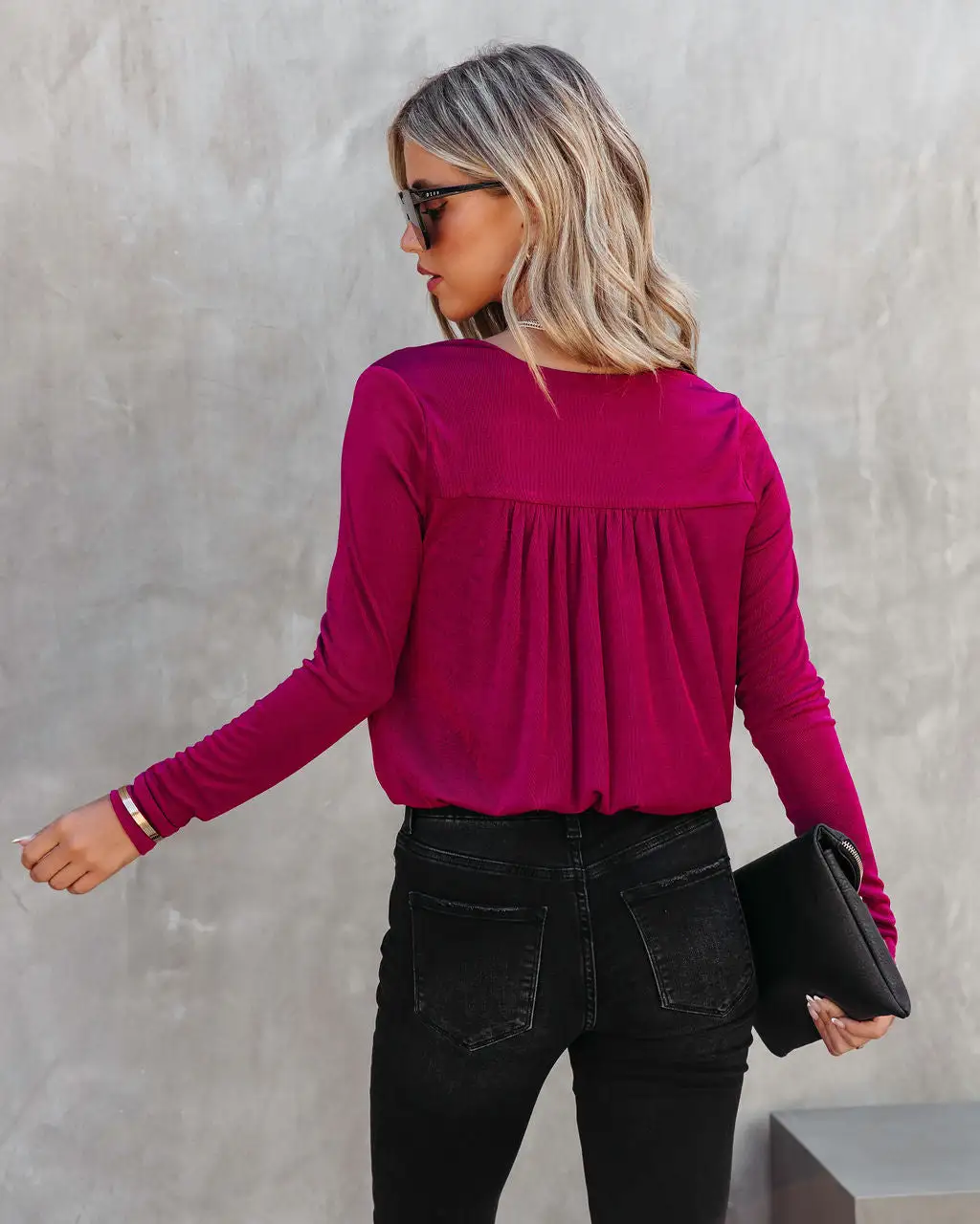 FATE-001 Gave You My All Drape Bodysuit - Wine - FINAL SALE 4 FATE-001 Gave You My All Drape Bodysuit - Wine - FINAL SALE - Image 4