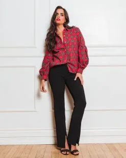 Gift For Me Plaid Puff Sleeve Button Down Top - FINAL SALE 8 Gift For Me Plaid Puff Sleeve Button Down Top - FINAL SALE -clothes Sales Giftformeplaidpuffsleevebuttondowntop 2