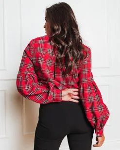 Gift For Me Plaid Puff Sleeve Button Down Top - FINAL SALE 9 Gift For Me Plaid Puff Sleeve Button Down Top - FINAL SALE -clothes Sales Giftformeplaidpuffsleevebuttondowntop 9