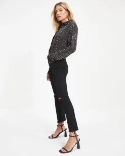 Girl Boss Glam Metallic Button Down Top - FINAL SALE 10 Girl Boss Glam Metallic Button Down Top - FINAL SALE -clothes Sales Girl Boss Glam Metallic Button Down Top 0131