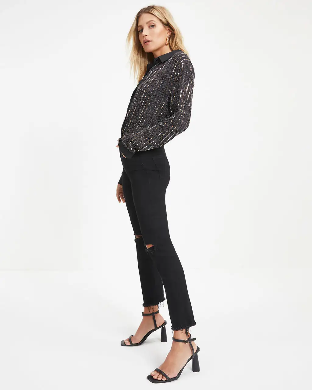 Girl Boss Glam Metallic Button Down Top - FINAL SALE 5 Girl Boss Glam Metallic Button Down Top - FINAL SALE - Image 5