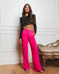 Gisselle Pocketed Pants - Fuchsia - FINAL SALE