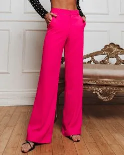 Gisselle Pocketed Pants - Fuchsia - FINAL SALE -clothes Sales Gissellepocketedpantsfuschia 4