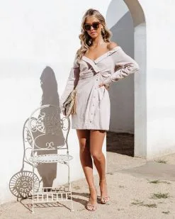 Good For Me Off The Shoulder Mini Dress - Taupe - FINAL SALE 11 Good For Me Off The Shoulder Mini Dress - Taupe - FINAL SALE -clothes Sales GoodForMeOffTheShoulderMiniDress Taupe9
