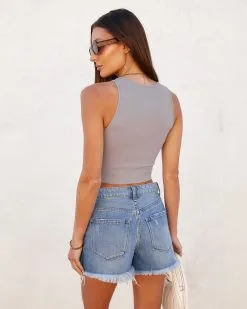 NIKI-001 Halo Seamless Crop Top - Grey -clothes Sales Haloseamlesscroptopgrey00671