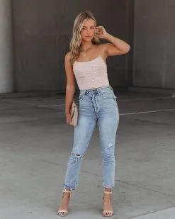 Halston Strapless Tulle Corset Top - Blush - FINAL SALE -clothes Sales HalstonStraplessTulleCorsetTopBlush14