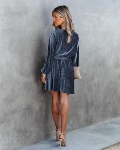 Harlyn Velvet Tie Dress - Grey - FINAL SALE 9 Harlyn Velvet Tie Dress - Grey - FINAL SALE -clothes Sales Harlynvelvettiedress42
