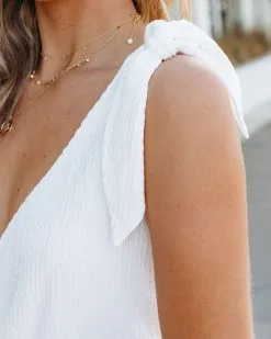 SKYL-002 Havina Tie Strap Bodysuit - Off White - FINAL SALE -clothes Sales HavinaTieStrapBodysuitOffWhite44