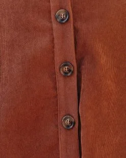SHE -001 Hazelnut Button Down Corduroy Mini Skirt - Camel - FINAL SALE -clothes Sales HazelnutButtonDownCorduroyMiniSkirtCamel141