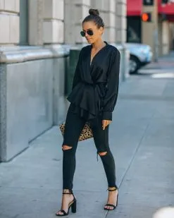 Motivation Satin Drape Wrap Blouse - Black - FINAL SALE 19 Motivation Satin Drape Wrap Blouse - Black - FINAL SALE -clothes Sales IMG 0273 ee4f78d1 052d 4085 b4cc e5ee5824d045