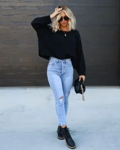 Back To Basics Knit Pullover Sweater - Black - FINAL SALE -clothes Sales IMG 08312