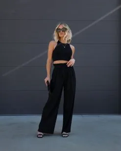 AAKA-001 Del Ray Waist Tie Wide Leg Pants - Black - SALE 9 AAKA-001 Del Ray Waist Tie Wide Leg Pants - Black - SALE -clothes Sales IMG 0977 0df0ef11 9172 4a32 9467 58c2b9ba5637