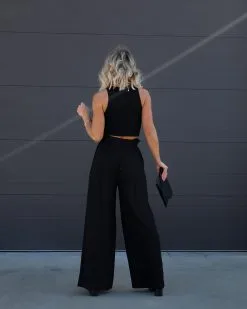 AAKA-001 Del Ray Waist Tie Wide Leg Pants - Black - SALE 10 AAKA-001 Del Ray Waist Tie Wide Leg Pants - Black - SALE -clothes Sales IMG 0984 c92976d4 1f13 41e7 b1f1 1e8c09908188