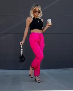 LUMI-001 Old Skool Cargo Nylon Pants - Fuchsia - SALE -clothes Sales IMG 1026 d7571fa1 5fc8 40b4 8191 cd2b2e33529e