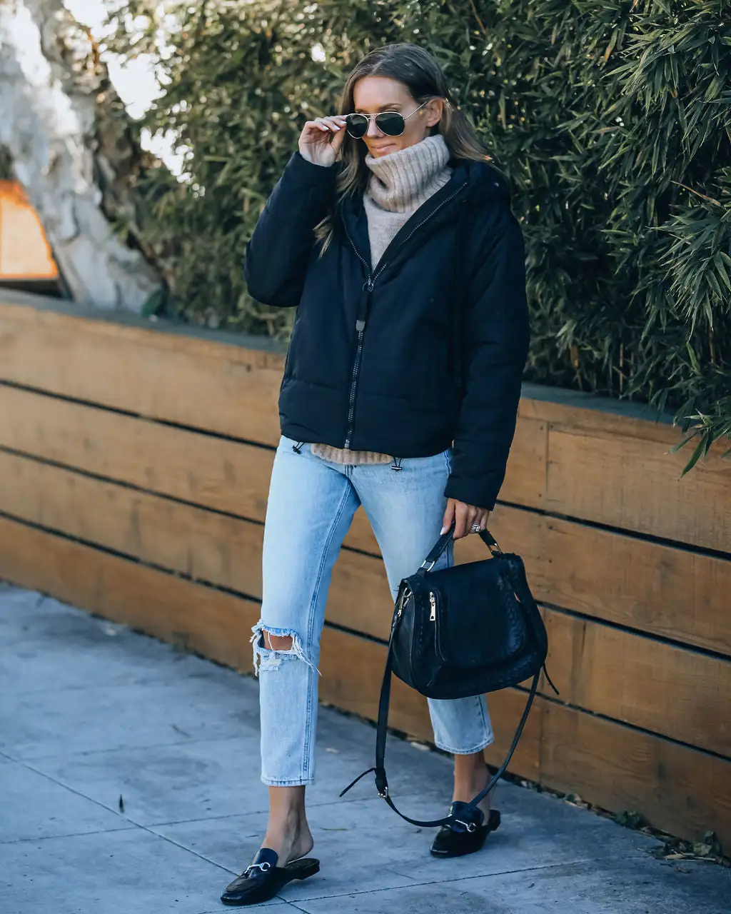 DRES-001 Stay Awhile Pocketed Hooded Puffer Jacket - Black - FINAL SALE 7 DRES-001 Stay Awhile Pocketed Hooded Puffer Jacket - Black - FINAL SALE - Image 7