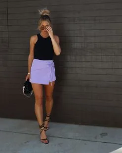 LUMI-001 Mariah Side Tie Skort - Lilac -clothes Sales IMG 1679 febb7f8d f550 49db 97e8 4bfee12c2c51