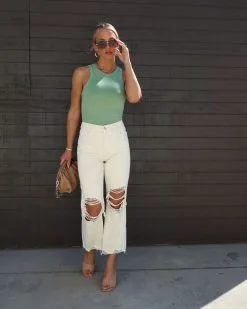 HYFV-001 Always A Vibe Cotton Bodysuit - Olive -clothes Sales IMG 17902