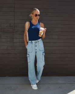 HYFV-001 Always A Vibe Cotton Bodysuit - Midnight Blue