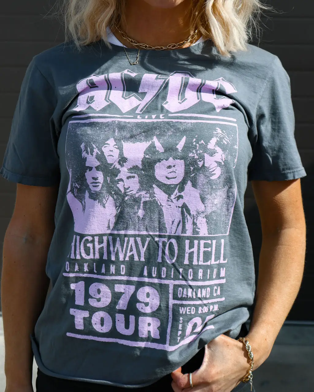 RECY-001 AC/DC 1979 Tour Cotton Tee - SALE 2 RECY-001 AC/DC 1979 Tour Cotton Tee - SALE - Image 2