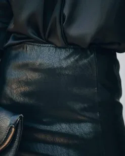 OLIV-001 Adriana Faux Leather Skirt - FINAL SALE -clothes Sales IMG 2689 45d67c91 682a 4275 bed0 28d8695d9f0c