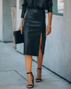 OLIV-001 Adriana Faux Leather Skirt - FINAL SALE -clothes Sales IMG 2708 a6c89083 7423 4a16 9484 9971852119ce