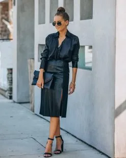 OLIV-001 Adriana Faux Leather Skirt - FINAL SALE -clothes Sales IMG 2786 82db7a3b 9e52 4a2d 8d86 11cfefba7901