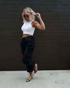 LUMI-001 Old Skool Cargo Nylon Pants - Black - SALE -clothes Sales IMG 3071 8379b77a 3ca8 45bd 9852 59348bc3d9fa