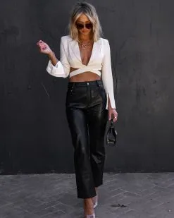 Sabine Cropped Wrap Blazer - Taupe - FINAL SALE -clothes Sales IMG 3307 53f0212f 0411 42e6 ac15 81af8116ddf2