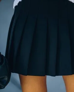 MABL-001 Saxon Cotton Blend Pleated Tennis Skirt - Black - FINAL SALE -clothes Sales IMG 3417 8c48aea9 9875 4f91 a55e 38b51d16a0af