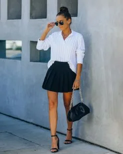 MABL-001 Saxon Cotton Blend Pleated Tennis Skirt - Black - FINAL SALE -clothes Sales IMG 3518 0ce0a13e 1433 4fa9 902a aaf2d4c68ac5