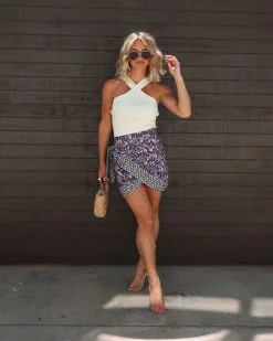 Alessia Ribbed Halter Top - White 11 Alessia Ribbed Halter Top - White -clothes Sales IMG 44292