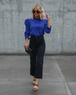 Top Of The Throne Puff Sleeve Top - Cobalt - SALE 9 Top Of The Throne Puff Sleeve Top - Cobalt - SALE -clothes Sales IMG 4547 74afcf12 0ea7 413c 913b f12686becd25