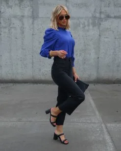 Top Of The Throne Puff Sleeve Top - Cobalt - SALE 11 Top Of The Throne Puff Sleeve Top - Cobalt - SALE -clothes Sales IMG 4552 cfaf7499 ab0e 4014 9e61 5d7ca8a5cf0e