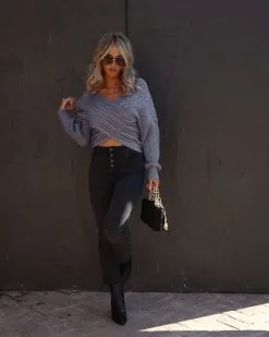 Bellissima Cable Knit Sweater - Dusty Blue - SALE 12 Bellissima Cable Knit Sweater - Dusty Blue - SALE -clothes Sales IMG 4880 7a82d40f 48c1 475a 9300 462111993895